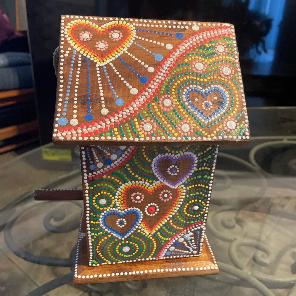 Handcrafted Multicolor Birdhouse - Picture 3 of 6